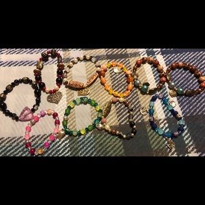 Lot 10 ** 9 homemade bracelets plus 1 free